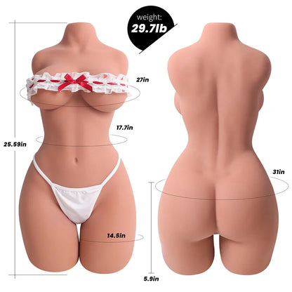 Adna-29.76LB Lifelike Large Female Sex Torso
