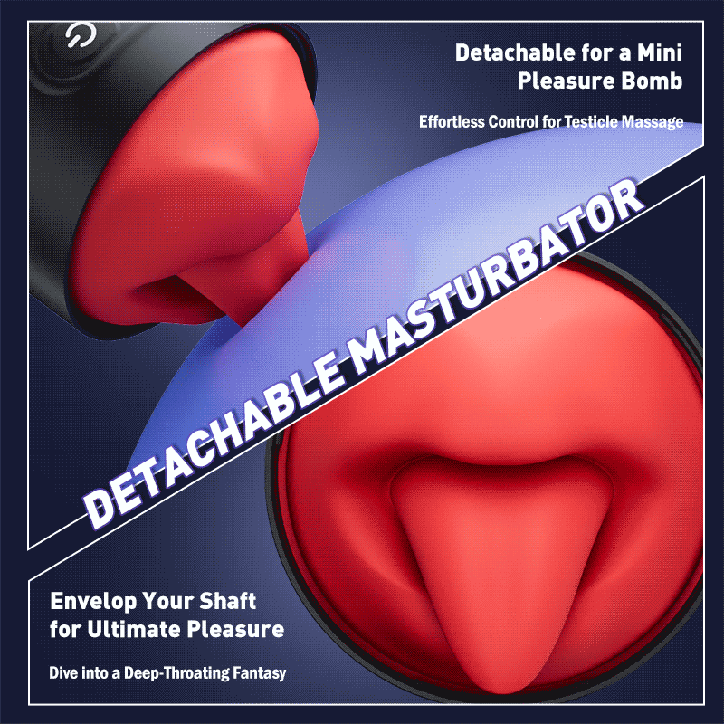 Waterproof Oral Sex Simulator with Licking & Vibration & App