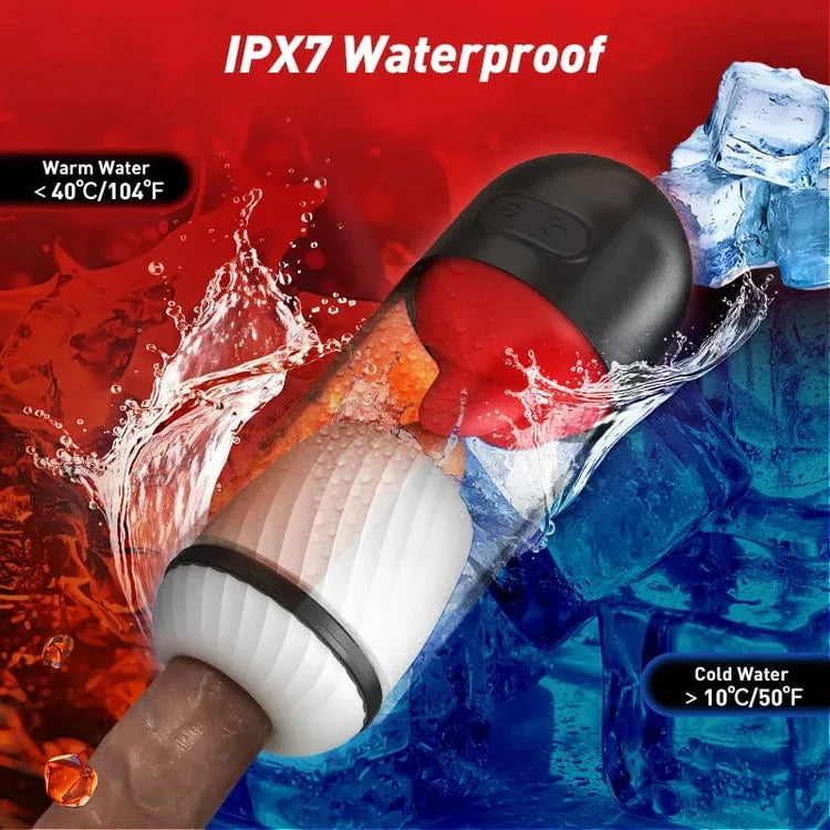 Waterproof Oral Sex Simulator with Licking & Vibration & App