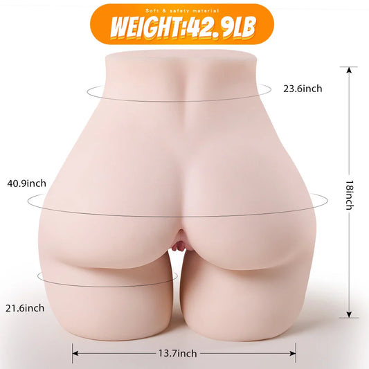 Gena - 42.9LB Realistic Liquid Jelly Big Ass Sex Torso