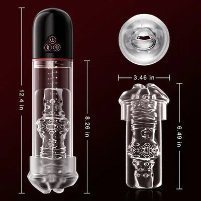 Best Multifunction Vacuum Penis Pump with 3 Suction & 9 Vibration Masturbator