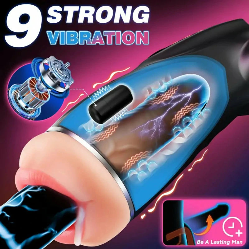 Best Oral Sex Simulator 9 Suction & Vibration 3 Sleeves