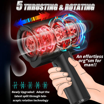 Best Large Penis Male Stroker 5 thrusting & Rotating 7 Vibrating