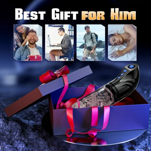 Best Larger Penis Stroker Toy 9 Thrusting Sucking Mode Pump