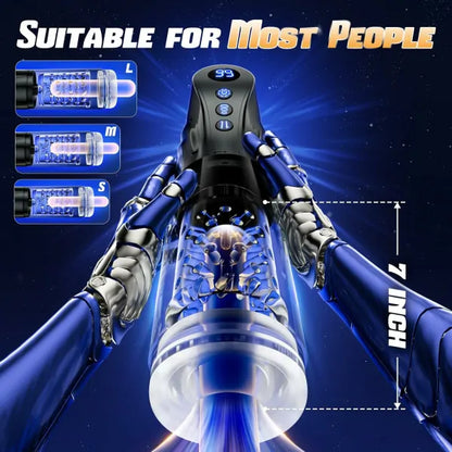 Best Larger Penis Stroker Toy 9 Thrusting Sucking Mode Pump