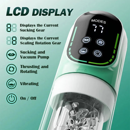 Automatic Tongue Licking & Suction Masturbator – Waterproof Oral Simulator