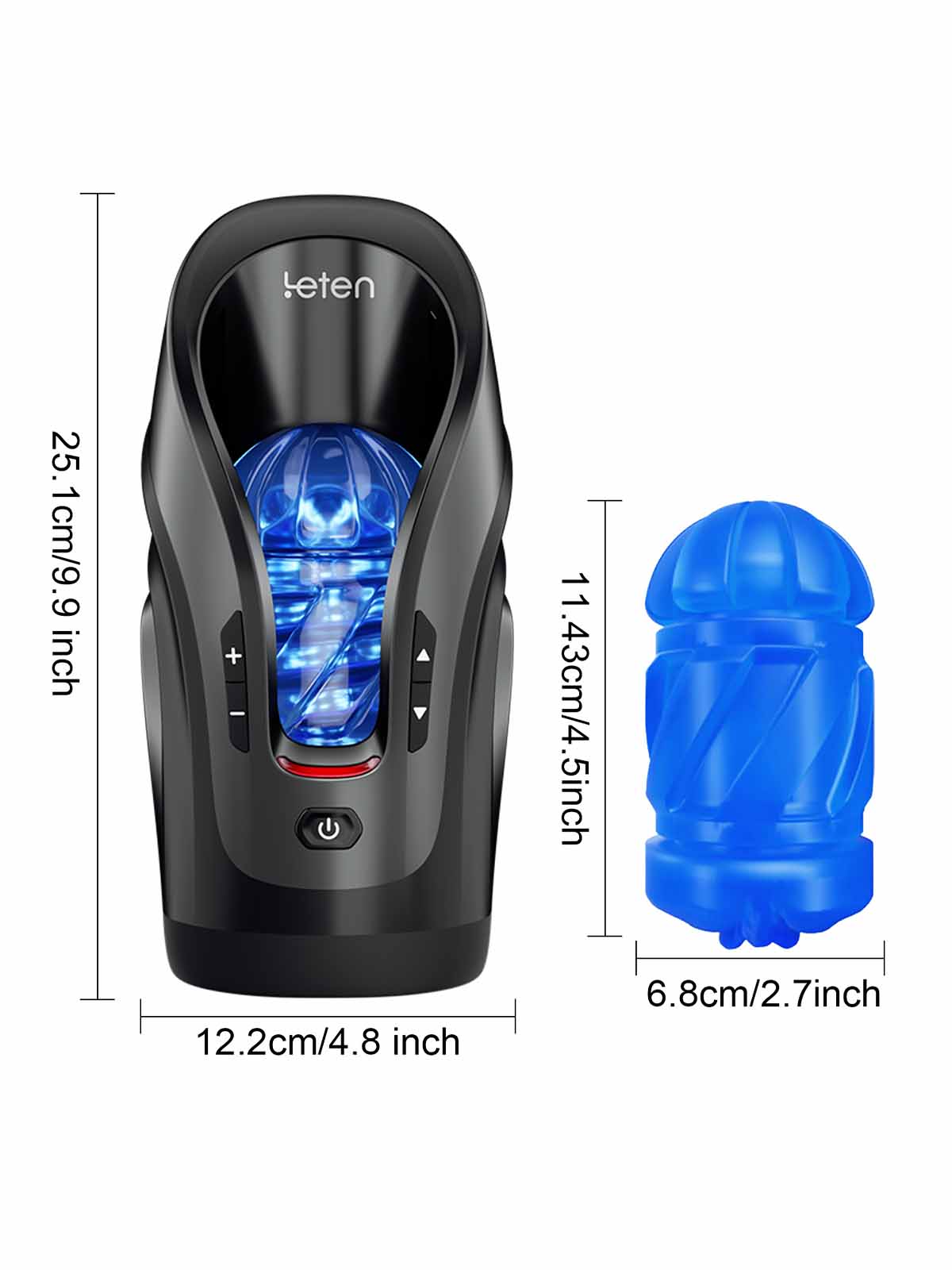 Leten Cannon King Mini: 10-Mode Thrusting Stroker With Realistic Sleeve & 600 Strokes