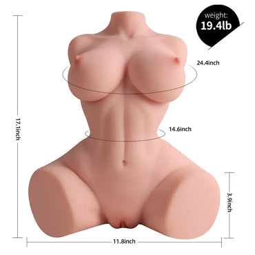 Kate: 19.29lb tpe realistic sex doll torso