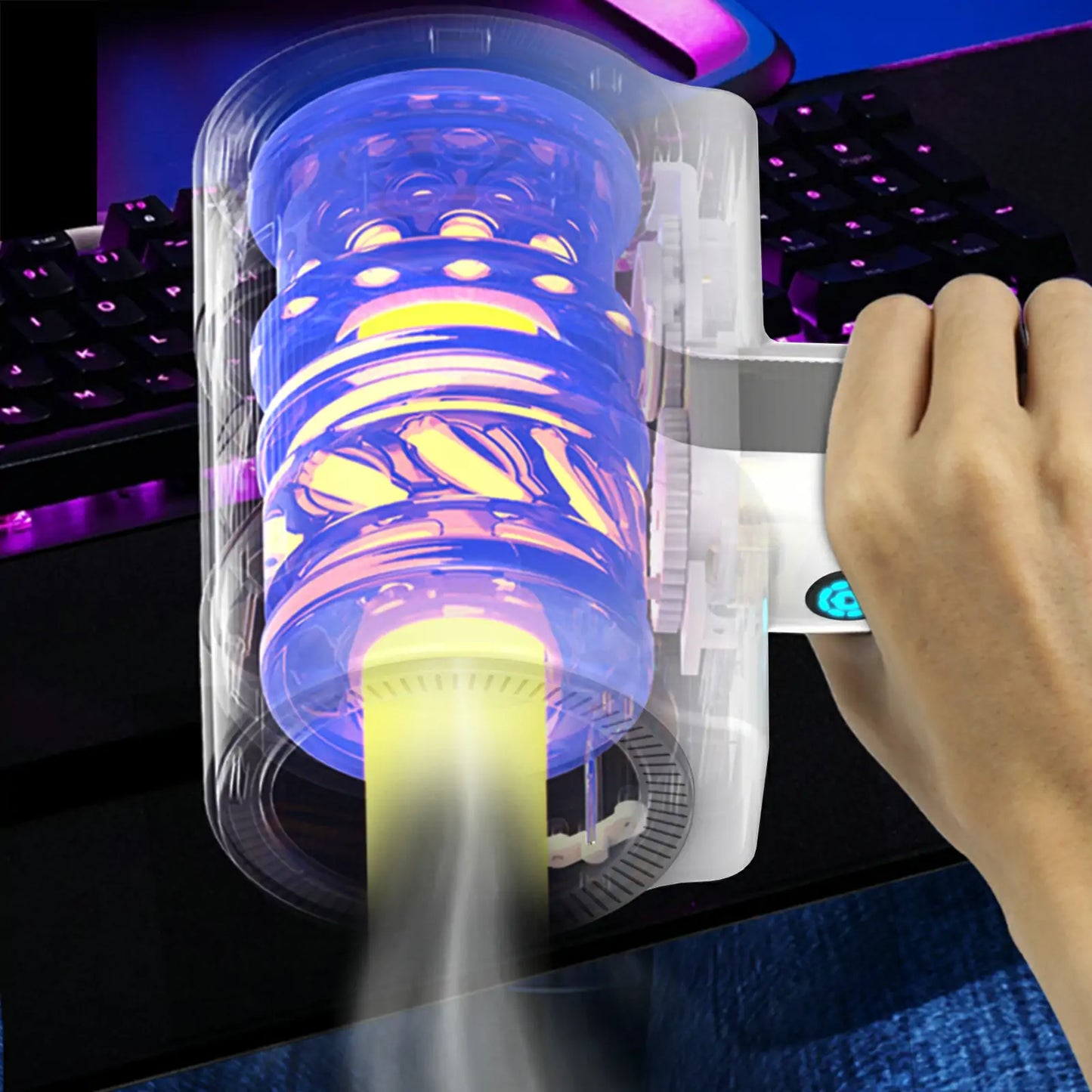 Best Large Penis Male Stroker 5 thrusting & Rotating 7 Vibrating