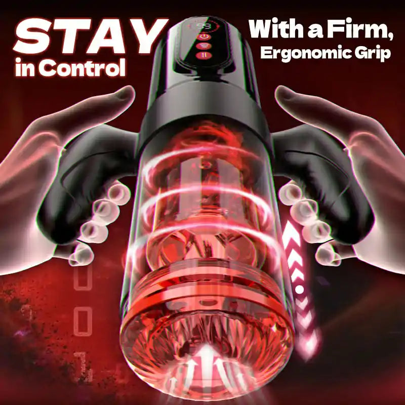 Best Large Penis Thrusting Masturbator with 9 Thrusting Rotating and Suction Modes for Men