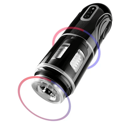 Hands-freeThrusting Masturbator with Locking Suction Base for Hands-Free Rotation