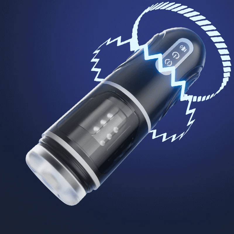 Hands-freeThrusting Masturbator with Locking Suction Base for Hands-Free Rotation