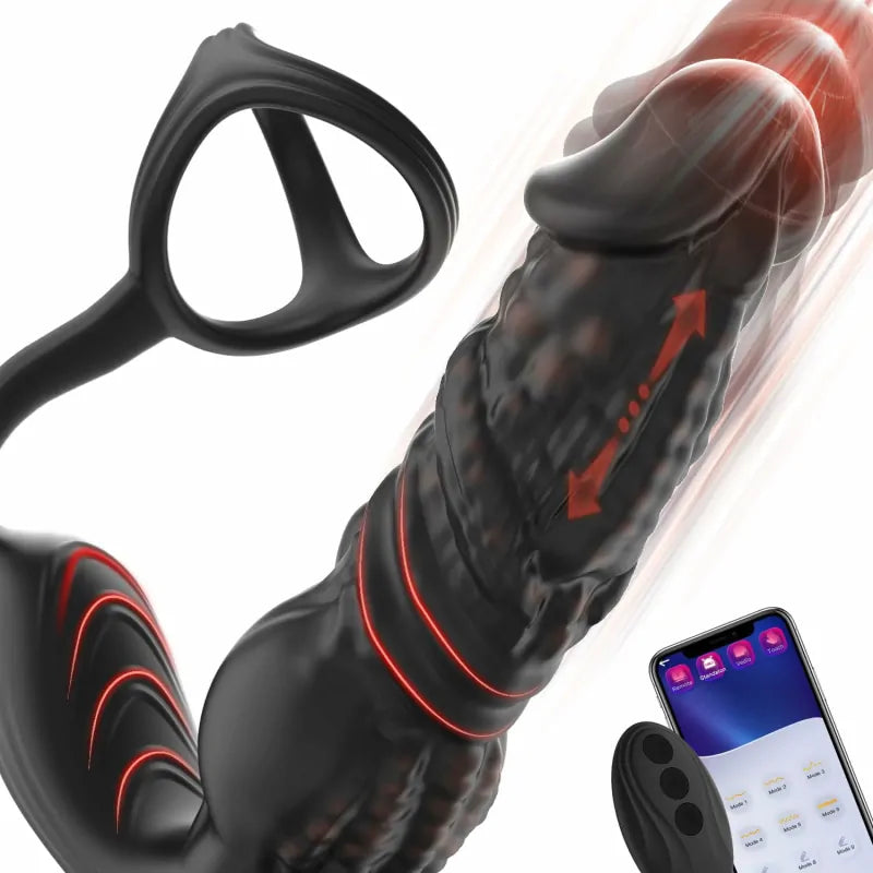 Intelligent Heating & Thrusting Prostate Toy with Dual Motors