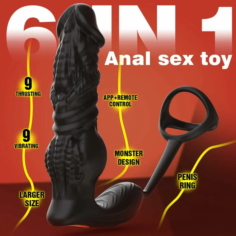 Intelligent Heating & Thrusting Prostate Toy with Dual Motors