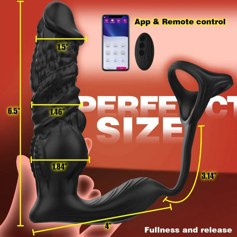 Intelligent Heating & Thrusting Prostate Toy with Dual Motors