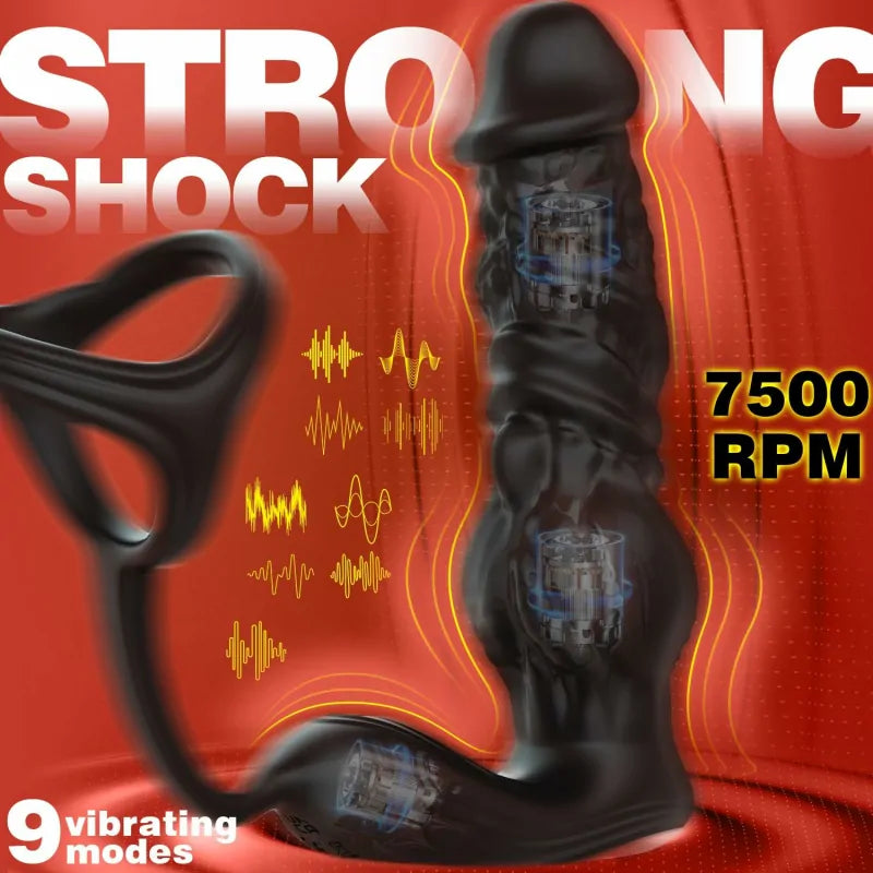 Intelligent Heating & Thrusting Prostate Toy with Dual Motors