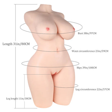 Quinn: 68.34lb Full-size Silicone sexy doll torso