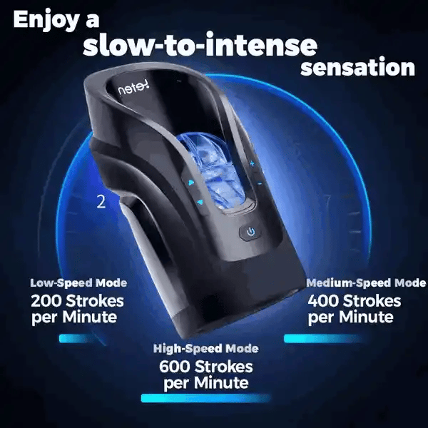 Leten Cannon King Mini: 10-Mode Thrusting Stroker With Realistic Sleeve & 600 Strokes