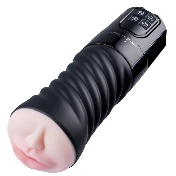 Oral Simulation Vibrating Suction Cup Remote Dual-Layer Male Toy