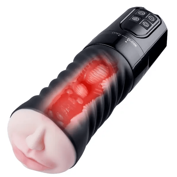 Oral Simulation Vibrating Suction Cup Remote Dual-Layer Male Toy