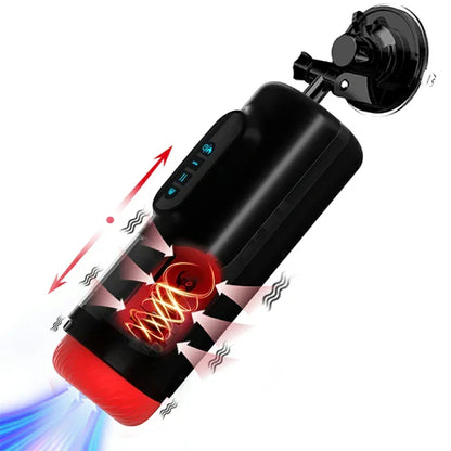 Hands-Free Quiet Male Oral Simulator with 10 Thrusting and 10 Vibration Modes