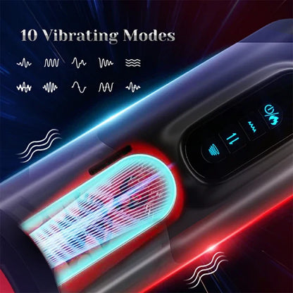 Hands-Free Quiet Male Oral Simulator with 10 Thrusting and 10 Vibration Modes