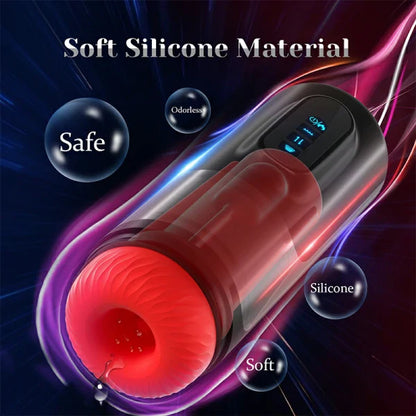 Hands-Free Quiet Male Oral Simulator with 10 Thrusting and 10 Vibration Modes