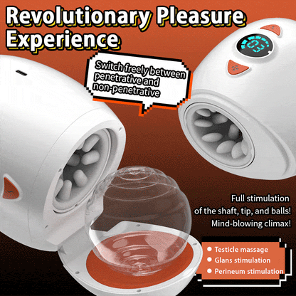 XR3 Egg Masturbator with 10-Speed Rotation and Testicle Massage