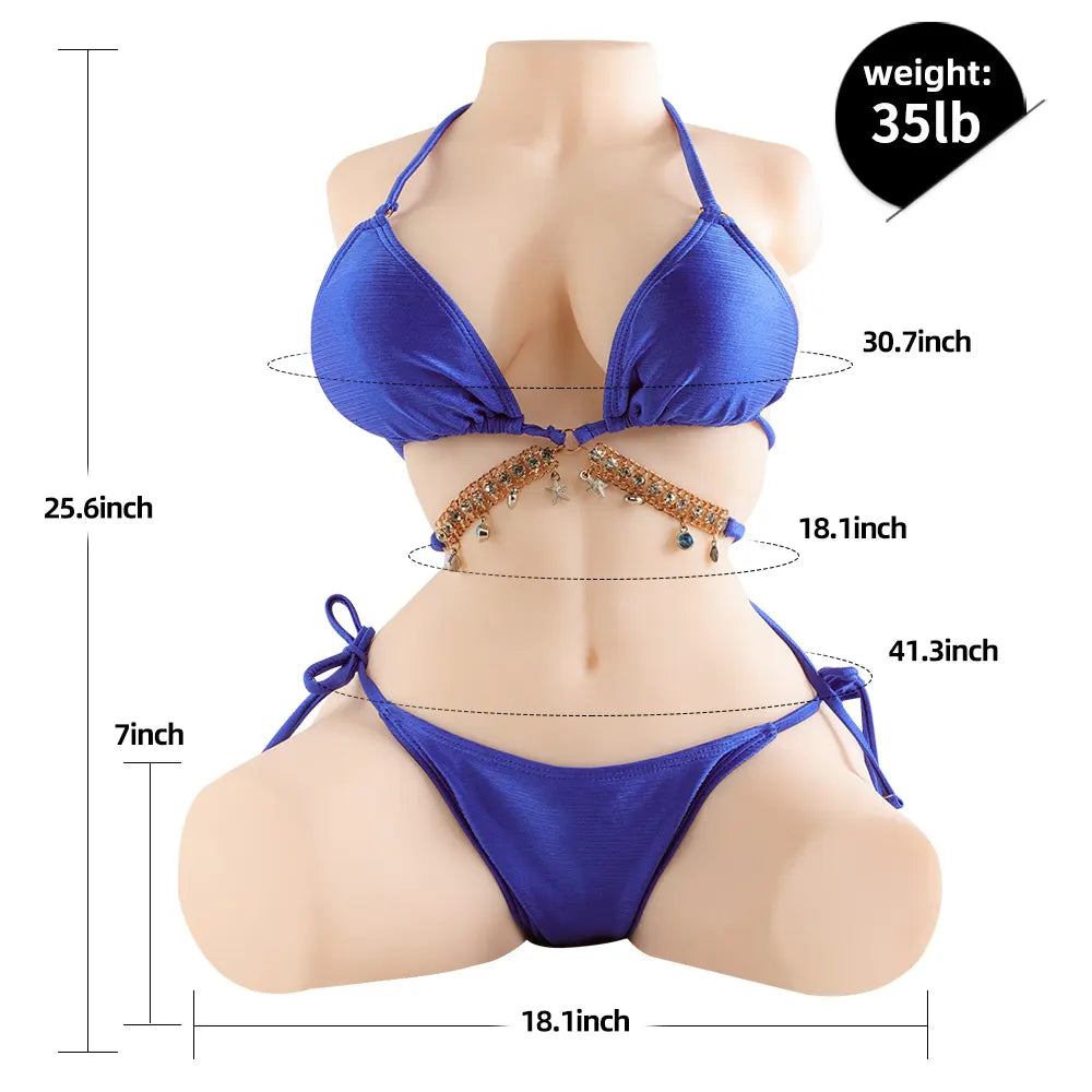 35LB Ultra Soft Gel-filled Breast Female Sex Torso