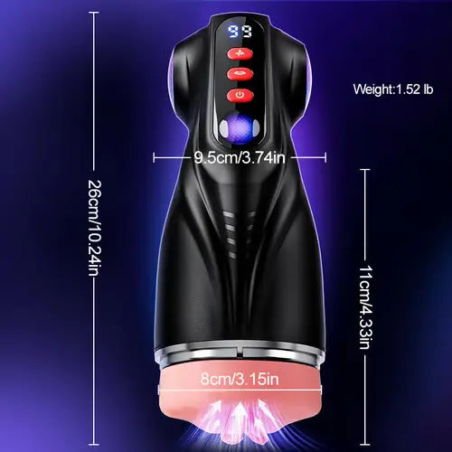 Dick Sucking Stroker with 9 Suction & 9 Vibration Modes and 3 Sleeves