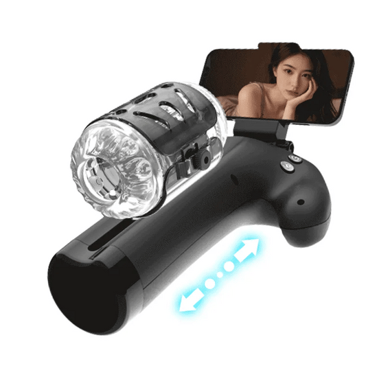 Hands-Free Thrusting Male Masturbator With Phone Mount