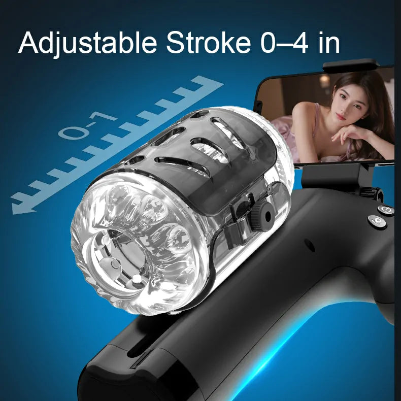 Hands-Free Thrusting Male Masturbator With Phone Mount