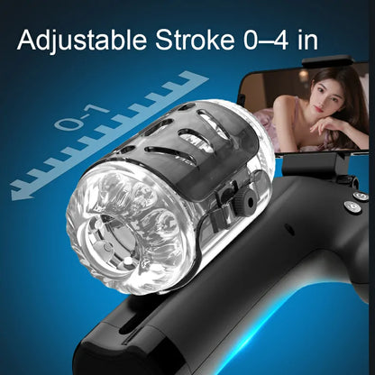 Hands-Free Thrusting Male Masturbator With Phone Mount