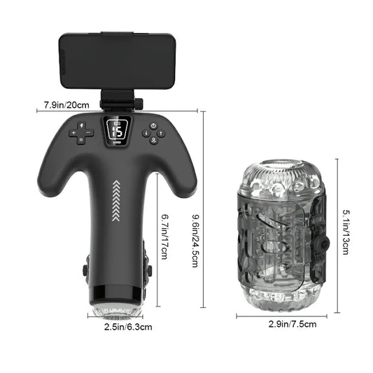 Hands-Free Thrusting Male Masturbator With Phone Mount