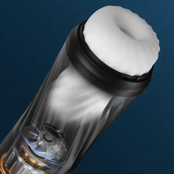 Powerful thrust male masturbator twisting thrusting vibrating