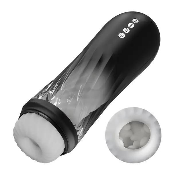 Powerful thrust male masturbator twisting thrusting vibrating