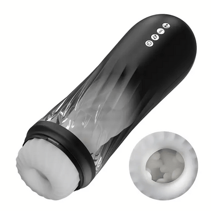 Powerful thrust male masturbator twisting thrusting vibrating