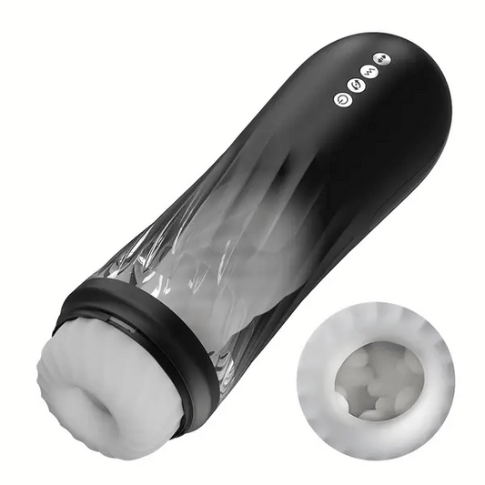 Powerful thrust male masturbator twisting thrusting vibrating