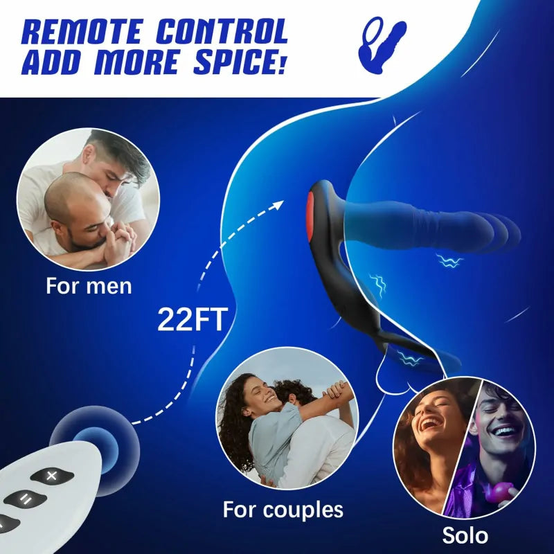 Waterproof Telescopic Prostate Massager for Targeted G-Spot Relief