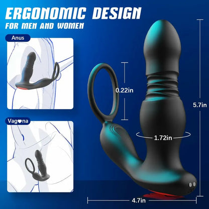 Waterproof Telescopic Prostate Massager for Targeted G-Spot Relief
