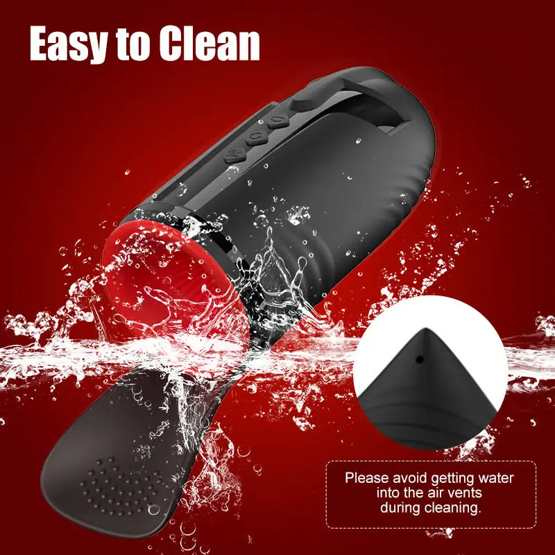 Large Glans Focused Masturbator with 3 Spinning×5 Suction×10 Vibration Modes