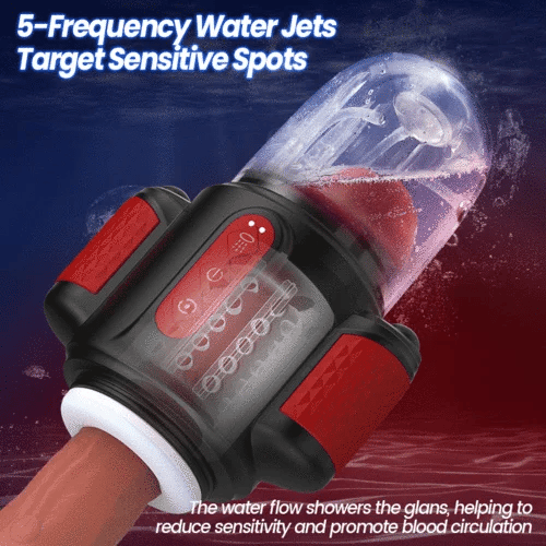 Automatic Water-Spraying Male Masturbator with Vibration, Rotation, and Water Jet