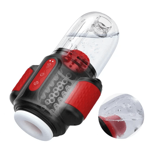 Automatic Water-Spraying Male Masturbator with Vibration, Rotation, and Water Jet