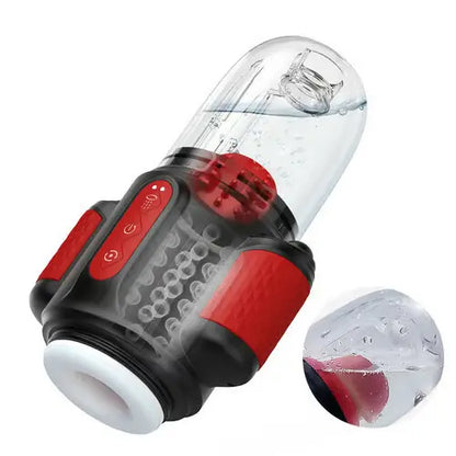 Automatic Water-Spraying Male Masturbator with Vibration, Rotation, and Water Jet