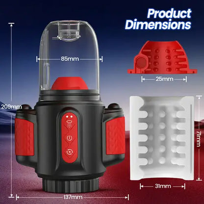 Automatic Water-Spraying Male Masturbator with Vibration, Rotation, and Water Jet