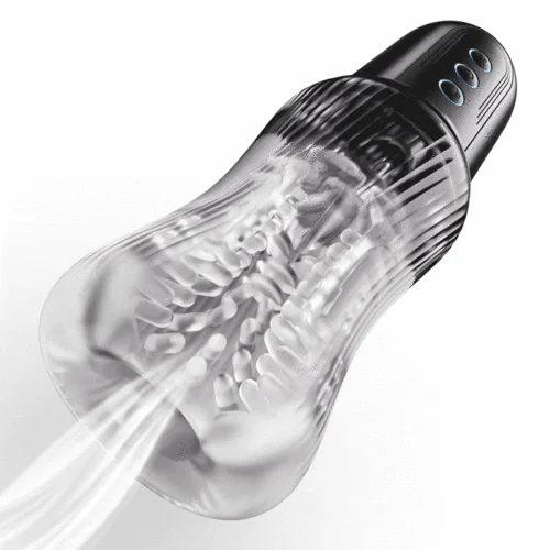 Deep Throat Masturbator  5 Sucking 10 Vibrating Dual Vibrating Eggs