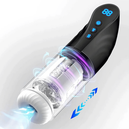 Best Larger Penis Stroker Toy 9 Thrusting Sucking Mode Pump