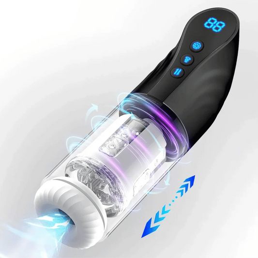 Best Larger Penis Stroker Toy 9 Thrusting Sucking Mode Pump