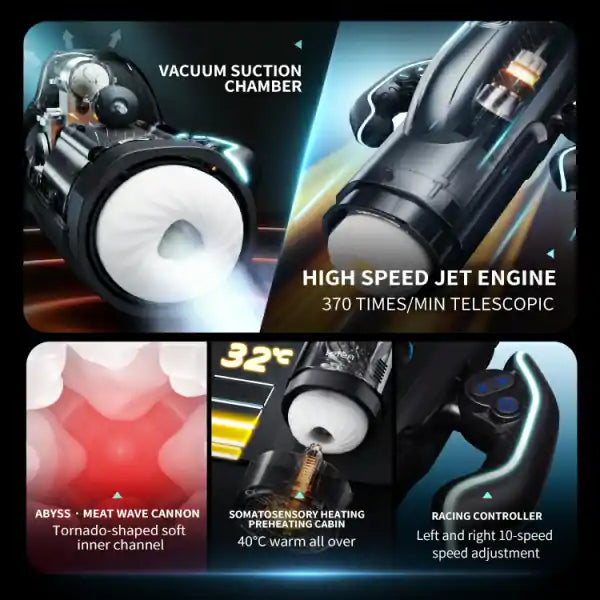 Top Hands-Free Male Blowjob Machine with 10 Suction and Thrusting Modes