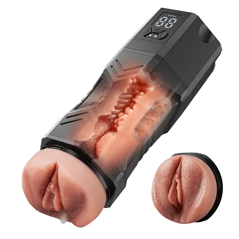 Realistic Pussy Stroker with 5 suction levels and 9 vibration modes IPX7 Waterproof